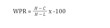 Williams Perentage Range Indicator Formula